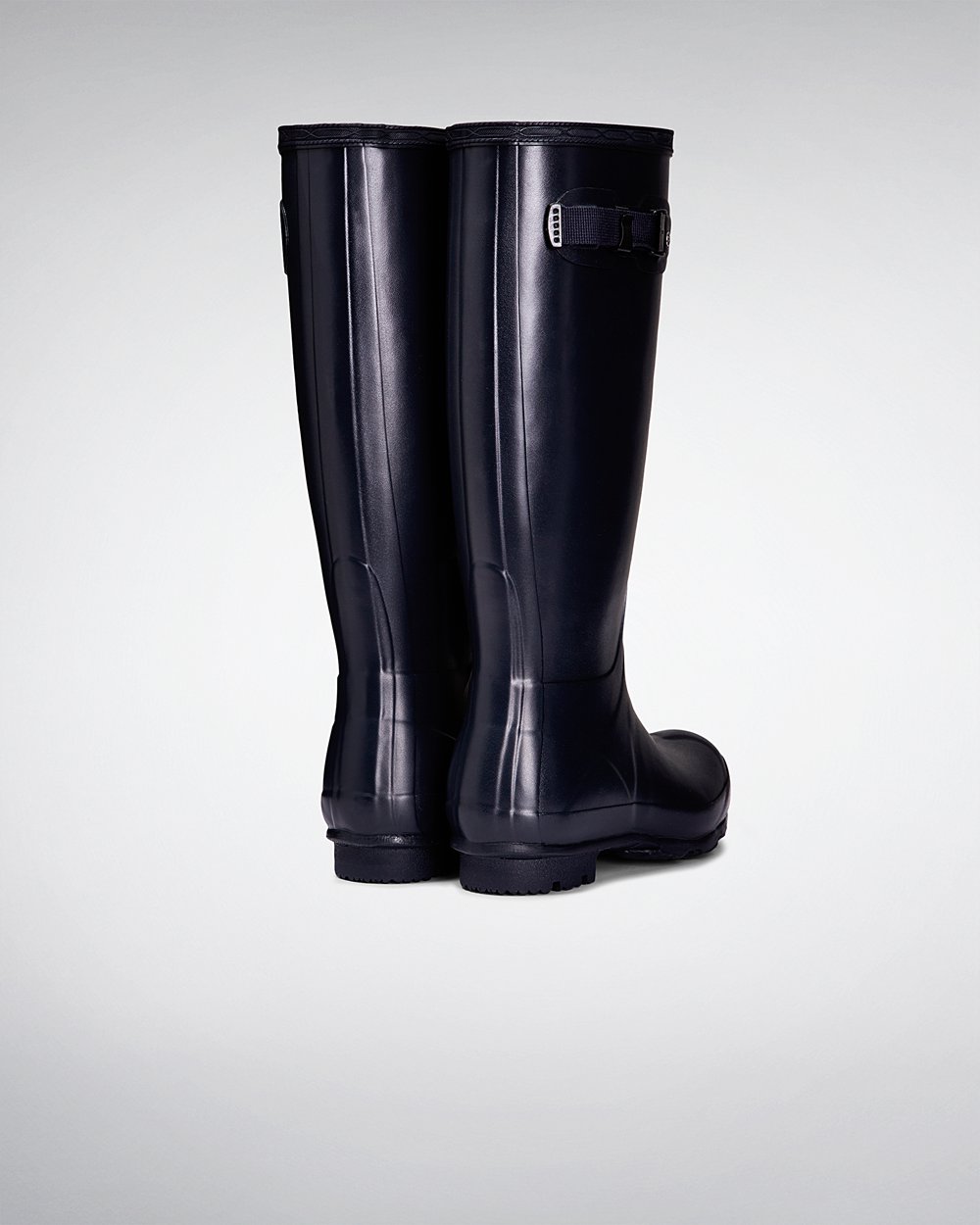 Womens Tall Rain Boots - Hunter Norris Field (59RMEDIHK) - Navy